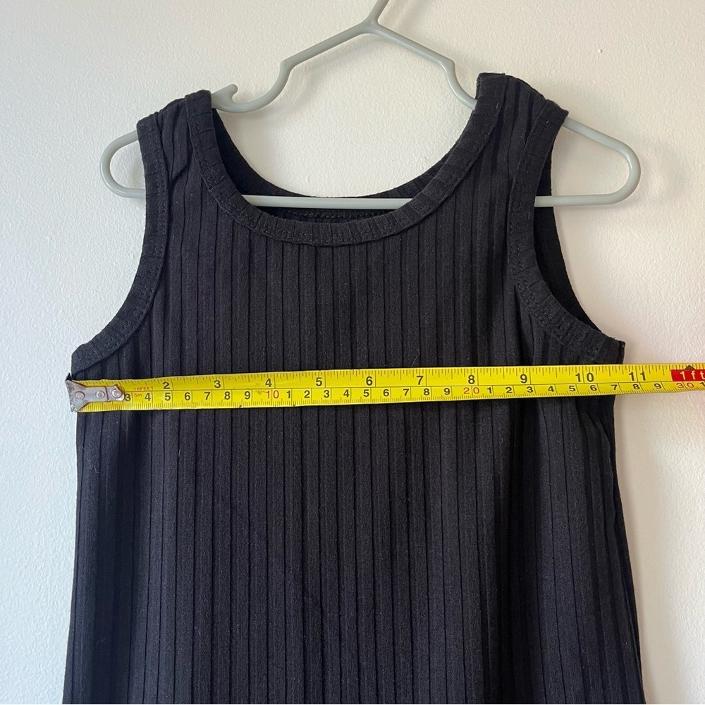 🌼 5/$20 Kids Black Ribbed Sleeveless Romper Jumpsuit Toddler Girl Size 120 4-5Y - Picture 8 of 8
